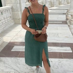 Abercrombie & Fitch Smocked Midi Dress